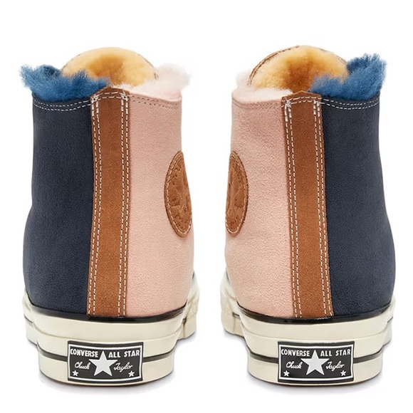 Unisex Shearling-Lined Suede Color-Split Chuck 70 Hi - Picture 5 of 15